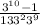  \frac{3 {}^{10} - 1}{1 + 3 + 3 {}^{2} + + 3 {}^{9} }