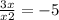  \frac{3x}{x + 2} = - 5