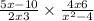  \frac{5x - 10}{2x + 3} \times \frac{4x + 6}{ {x}^{2} - 4} 