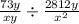  \frac{7 + 3y}{xy} \div \frac{28 + 12y}{ {x}^{2} } 
