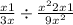  \frac{x + 1}{3x} \div \frac{x {}^{2} 2x + 1}{9x {}^{2} } 