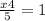  \frac{x + 4}{5} = 1