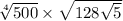  \sqrt[4]{500} \times \sqrt{128 \sqrt{5} } 