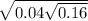  \sqrt{0.04 + \sqrt{0.16} } 