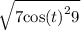  \sqrt{7 { \cos(t) }^{2} + 9 } 