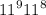  {11}^{9} + {11}^{8} 