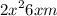  {2x}^{2} + 6x + m