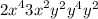  {2x}^{4} + {3x}^{2} {y}^{2} + {y}^{4} + {y}^{2} 