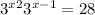  {3}^{x + 2}+ {3}^{x - 1} = 28