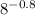  {8}^{ - 0.8} 