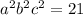  {a}^{2} + {b}^{2} + {c}^{2} = 21