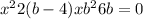  {x}^{2} + 2(b - 4)x + b ^{2} + 6b = 0