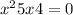  {x}^{2} + 5x + 4 = 0