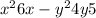  {x}^{2} + 6x - {y}^{2} + 4y + 5