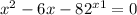  {x}^{2} - 6x - 8 + {2}^{x + 1} = 0