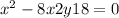  {x}^{2} - 8x + 2y + 18 = 0