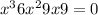  {x}^{3} + 6 { x}^{2} + 9x + 9 = 0