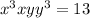  {x}^{3} + xy + {y}^{3} = 13