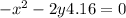  - {x}^{2} - 2y + 4.16 = 0