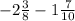  - 2 \frac{3}{8} - 1 \frac{7}{10} 