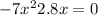  - 7 {x}^{2} + 2.8x = 0