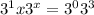  3^1x + 3^x = 3^0 + 3^3 