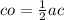  co = \frac{1}{2} ac