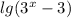  lg(3^{x} - 3) 