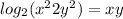  log_{2}( {x}^{2} + 2 {y}^{2} ) = x + y