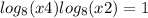  log_{8}(x + 4) + log_{8}(x + 2) = 1 