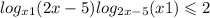  log_{x + 1}(2x - 5) + log_{2x - 5}(x + 1) \leqslant 2