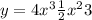  y = 4x {}^{3} + \frac{1}{2}x {}^{2} + 3