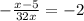 -\frac{x-5}{3+2x}=-2