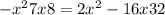 -x^2 + 7x + 8 = 2x^2 - 16x + 32 