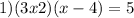 1)(3x + 2)(x - 4) = 5