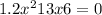 1. 2x^{2} +13x+6=0