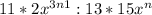 11*2x^{3n+1} : 13*15x^{n}