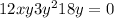 12xy + 3y^2 + 18y = 0