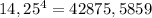 14,25^4 = 42 875,5859