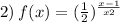 2) \: f(x) = ( \frac{1}{2})^{ \frac{x - 1}{x + 2} } 