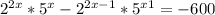 2^{2x} *5^{x}-2^{2x-1} *5^{x+1} =-600