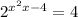 2^{x^{2}+x-4} = 4