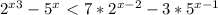 2^{x+3}-5^{x}\ \textless \ 7*2^{x-2}-3*5^{x-1}