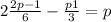 2 \frac{2p - 1}{6} - \frac{p + 1}{3} = p