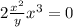 2 \frac{x^{2} }{y} +x^3=0