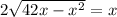 2 + \sqrt{4 + 2x - {x}^{2} } = x