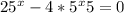 25^{x}-4*5^{x}+5=0