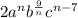 2a {}^{n} b {}^{ \frac{9}{n} } c {}^{n - 7} 