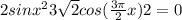 2sin {x}^{2} + 3 \sqrt{2} cos( \frac{3\pi}{2} + x) + 2 = 0