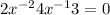 2x^{-2} +4x^{-1} +3=0